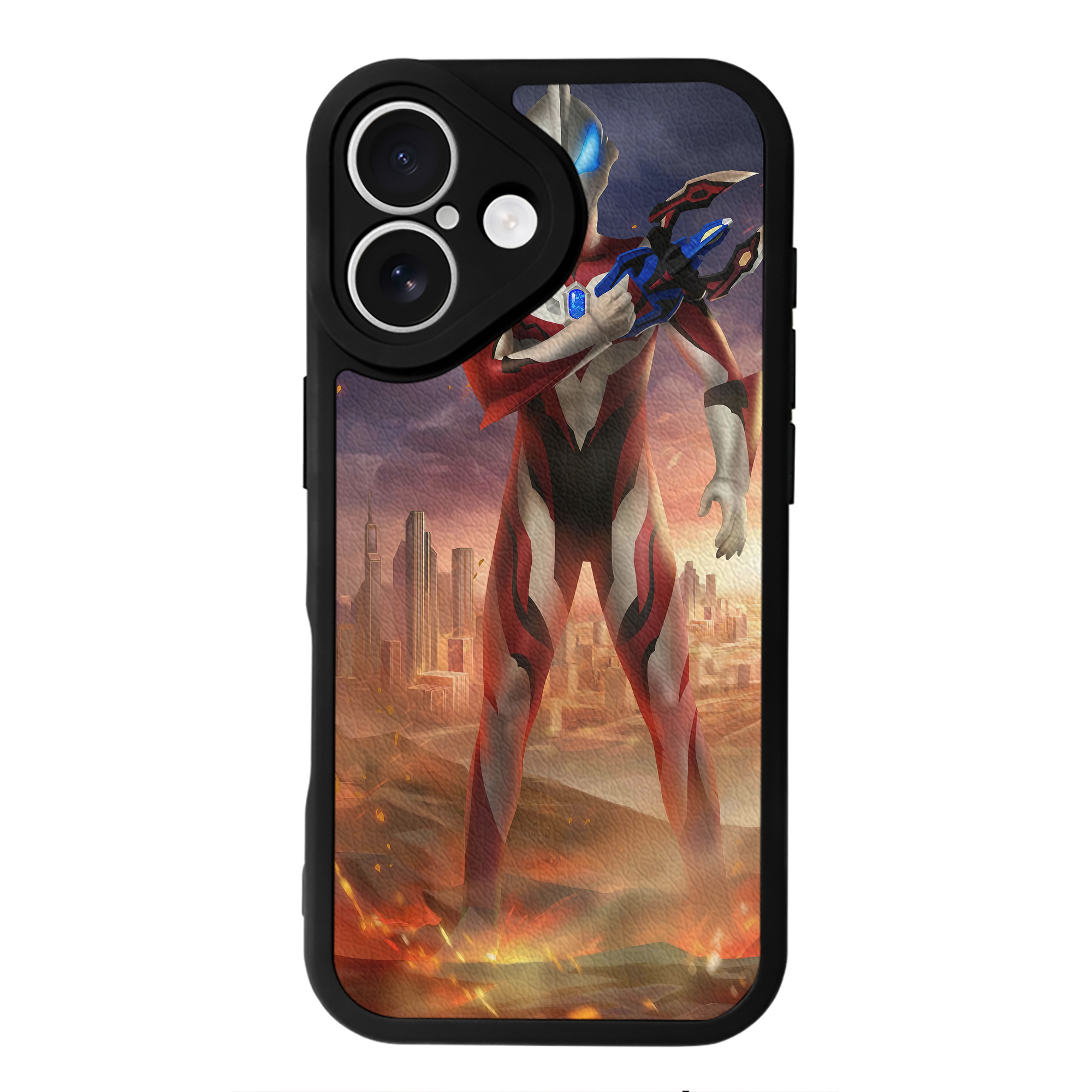 （画像用） ウルトラマン Ultraman 【iPhone 16シリーズ対応】シリコンスマホケース（レザー調） 材質：シリコン